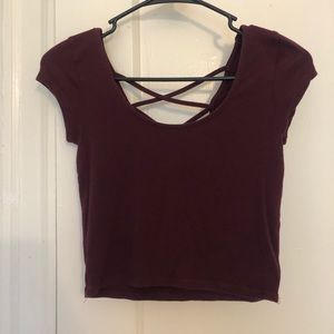 Burgundy Crop Top